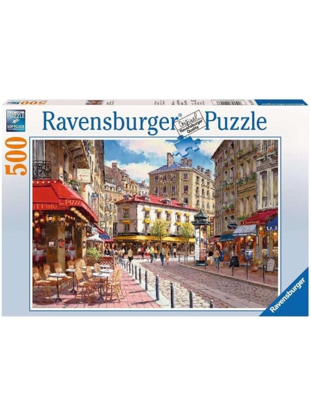 Ravensburger 500pcs Puzzle-Quaint Shops( European bistros, old town) New In Box